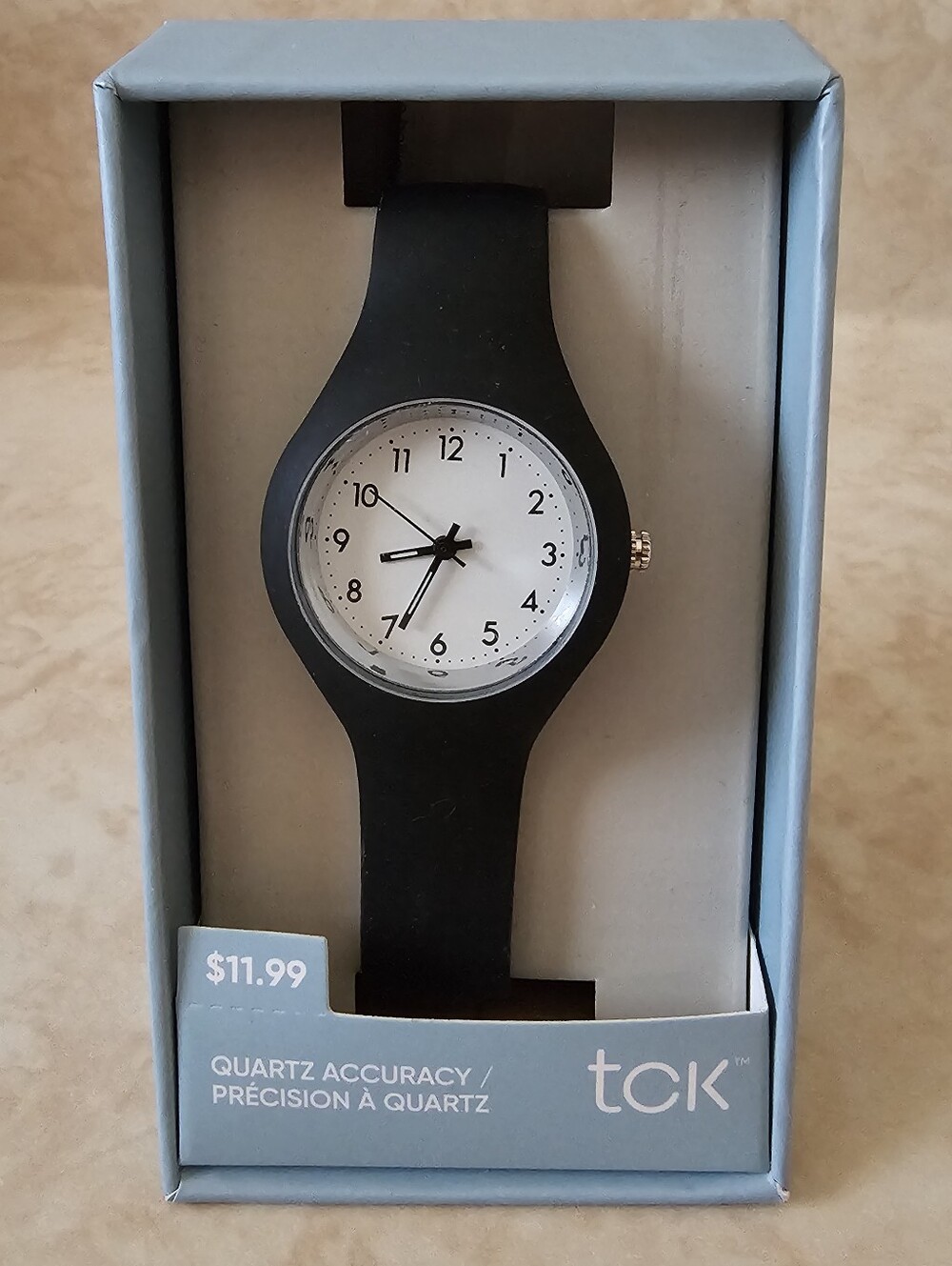 Black and White Minimalist Silicone Watch